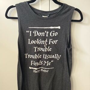 Warner Bros. Charcoal Harry Potter Quote Muscle Tee